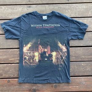Within Temptation Black Symphony Shirt Y2K Symphonic Metal Medium